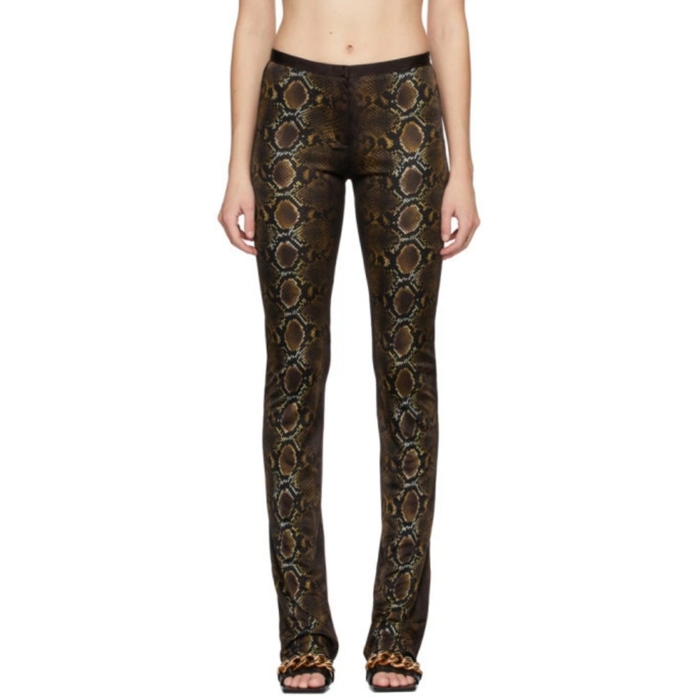 S-1. Nwot Versace Brown Python Print Trousers Siz… - image 1